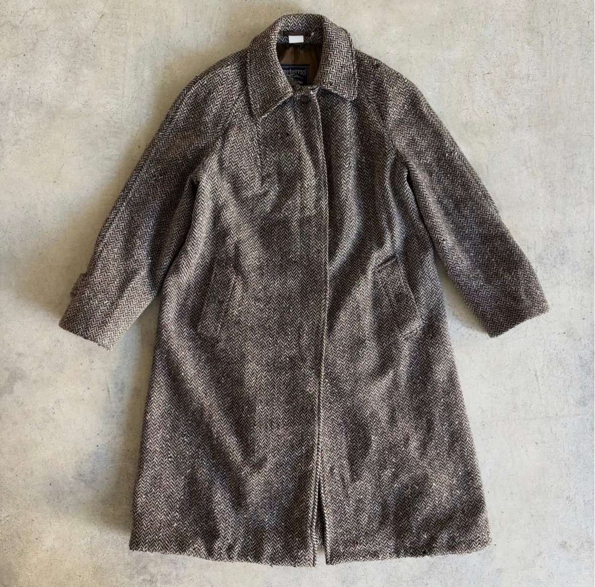 Burberrys ウール ブルゾン ヘリンボーン 襟レザー Mサイズ Burberrys ウール ブルゾン ヘリンボーン 襟レザー Mサイズ