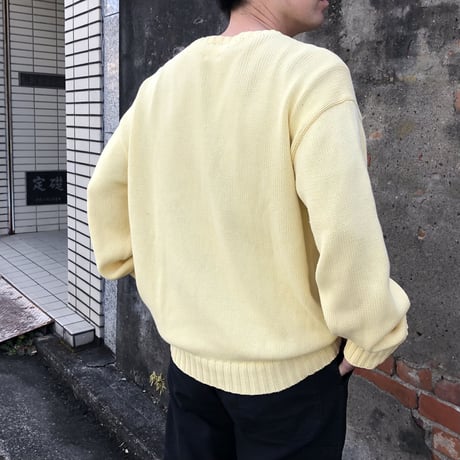 POLO コットンニットセーター  L