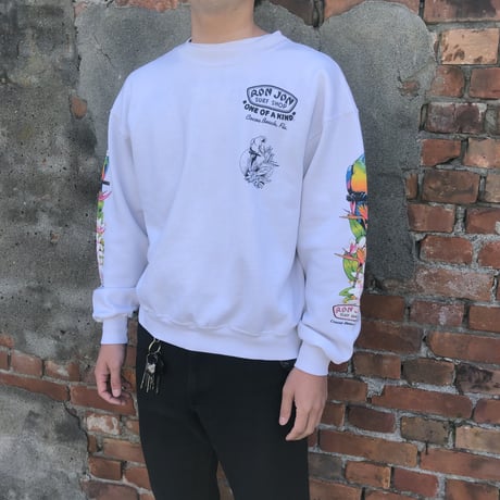 80's ロンジョン袖プリントスウェット