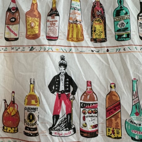 70's〜お酒総柄シャツ