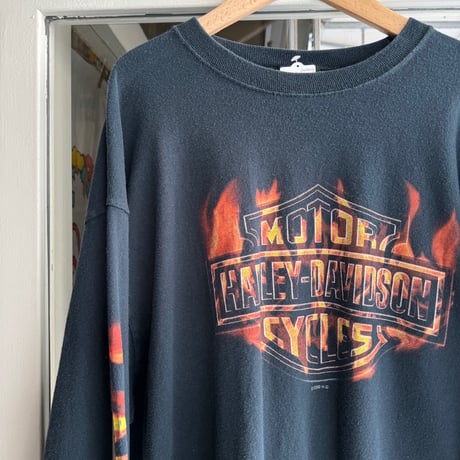 HARLEY DAVIDSON 袖プリントロンT  XL