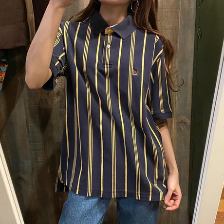 TOMMY HILFIGERストライプポロシャツ