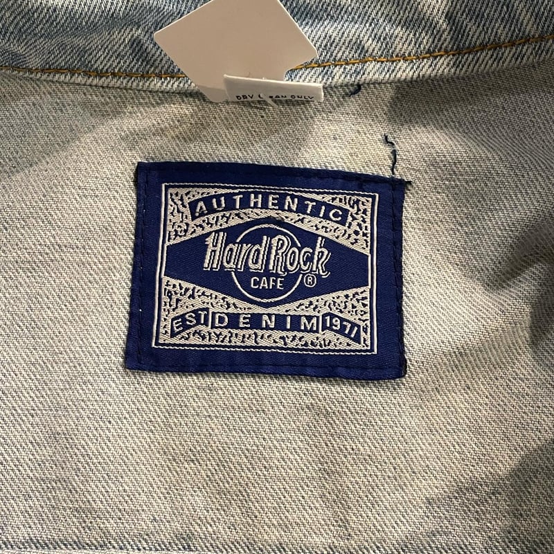 Hard Rock ロゴ刺繍デザインデニムジャケット | CUSTOM FEVER Hard Rock ロゴ刺繍デザインデニムジャケット | CUSTOM FEVER