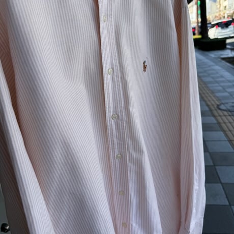 Ralph Lauren ピンク×ホワイト ストライプシャツ〝YARMOUTH 〟