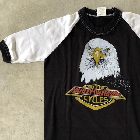 80's HARLEY DAVIDSON  ラグランTシャツ
