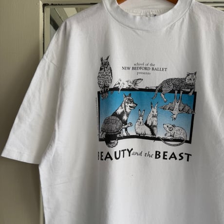 90's Beauty and the Beast プリントTシャツ