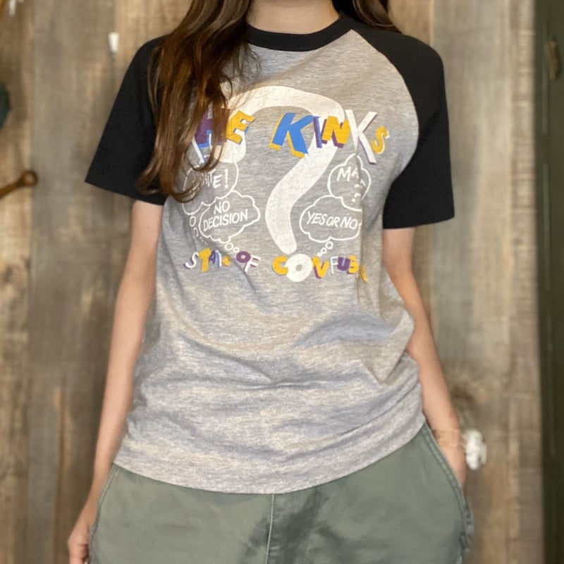 1980年代 ラグランスリーブバンドTシャツ THE KINKS S | CUSTOM F