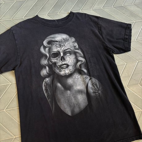 マリリンモンロー　スカルザインTシャツ