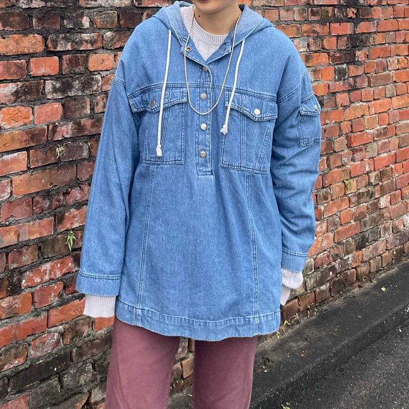 デニムフードプルオーバー | CUSTOM FEVER