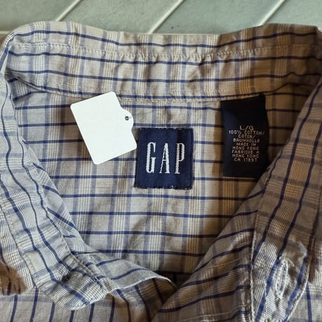 90s OLD GAP ブルーチェックシャツ