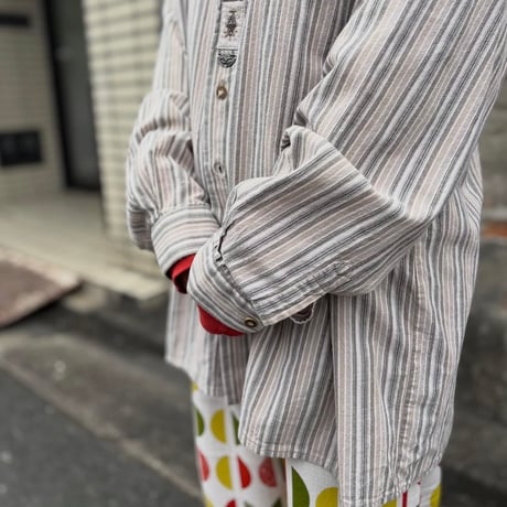 PARFORCE ストライプ柄 チロリアンシャツ