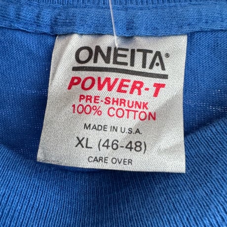90's USA製〝Don't worry be happy〟プリントT XL