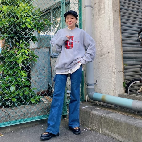 タータンチェックワッペンスウェット