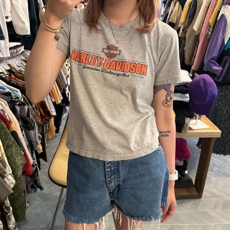 ハーレーショート丈Tシャツ⚡️