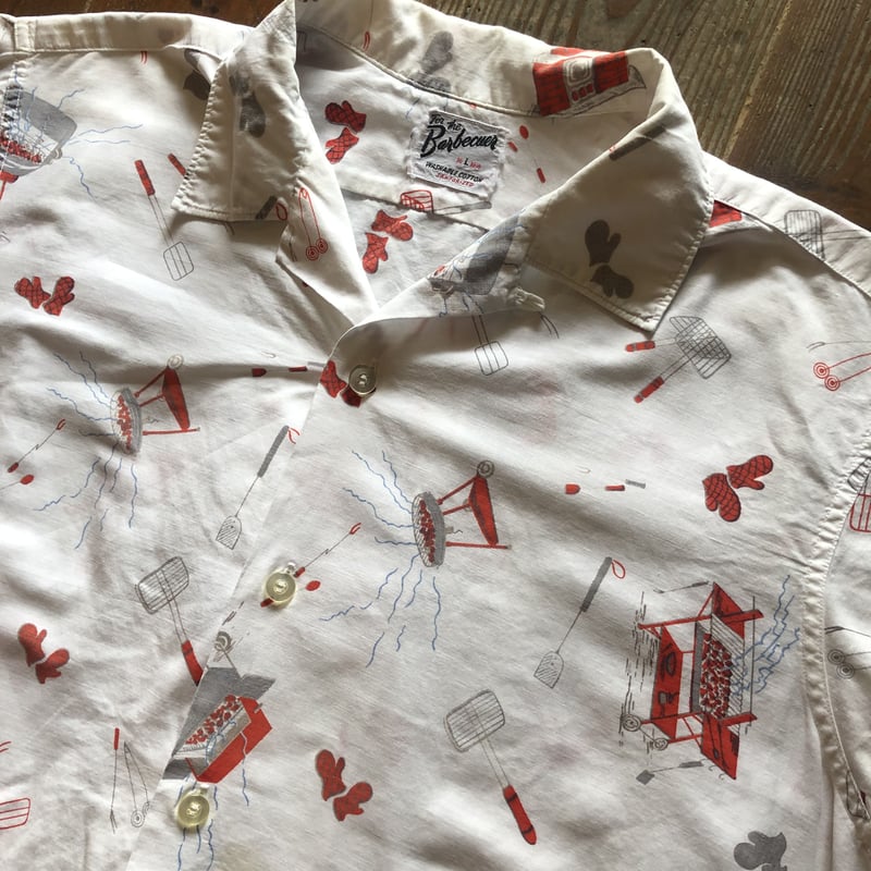 60's コットン総柄シャツ〝バーベキュー〟 | CUSTOM FEVER