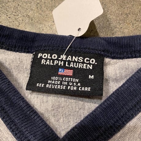 USA製POLO JEANS CO.VネックロンＴ