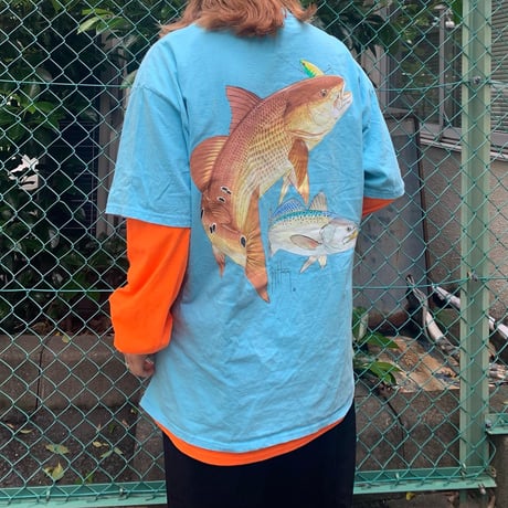 おさかなプリントポケットTシャツ