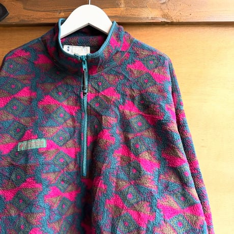 90s USA製 Columbia 総柄フリース