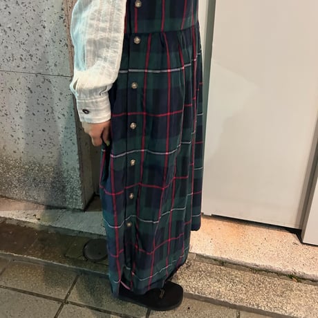 チェック柄ジャンパースカート