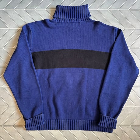 POLO タートルコットンニット