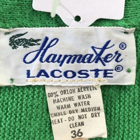 LACOSTEアクリルニットカーディガン