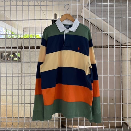 Polo ボーダーラガーシャツ