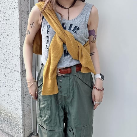 vintageアクリルカーディガン🟠