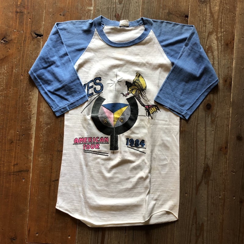 1984 YES パキスタンコットンラグランTシャツ | CUSTOM FEVER
