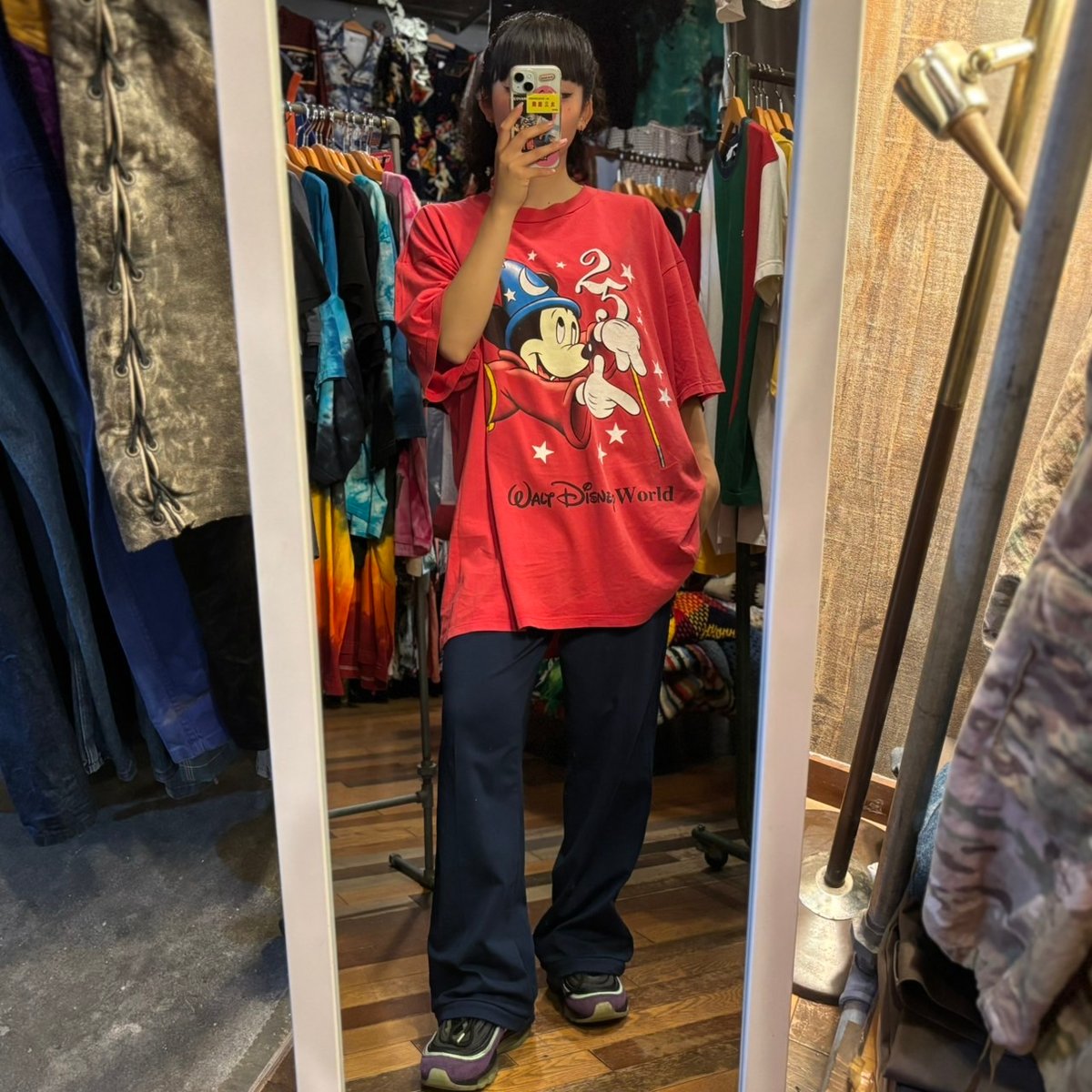 90s USA製 Disney ミッキー両面プリントTシャツ | CUSTOM FEVER