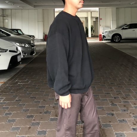 90's USA製 黒無地スウェットXXL