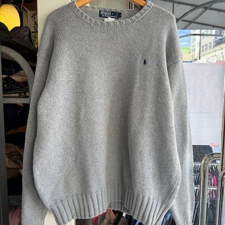POLO コットンニットセーター  XL