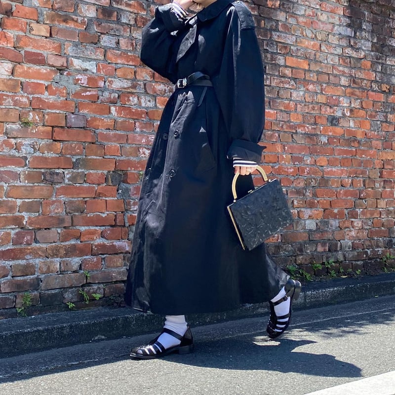LONDON FOGブラックトレンチコート | CUSTOM FEVER