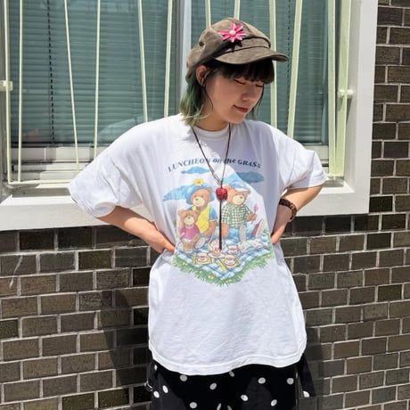 両面プリント クマファミリーTシャツ