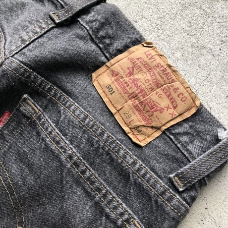 90's USA製 Levi's501 W29 先染めブラック