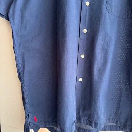 90's Ralph Lauren 半袖コットン無地シャツ 〝CALDWELL〟