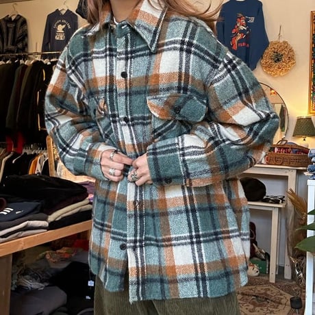 ウールチェックシャツ🧵