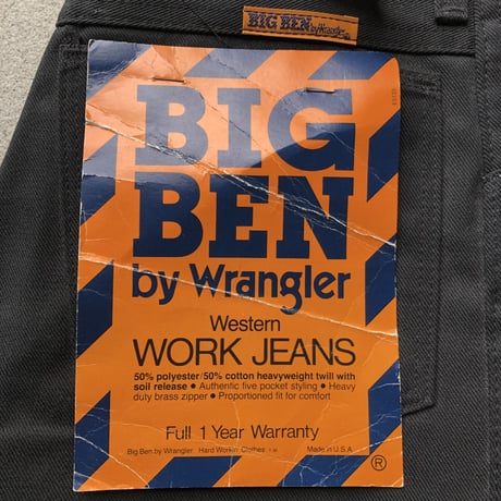 未使用 USA製 BIG BEN 5ポケットパンツ W30 ブラック