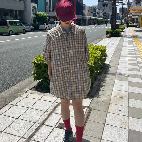 TOMMY HILFIGER チェック柄半袖シャツ