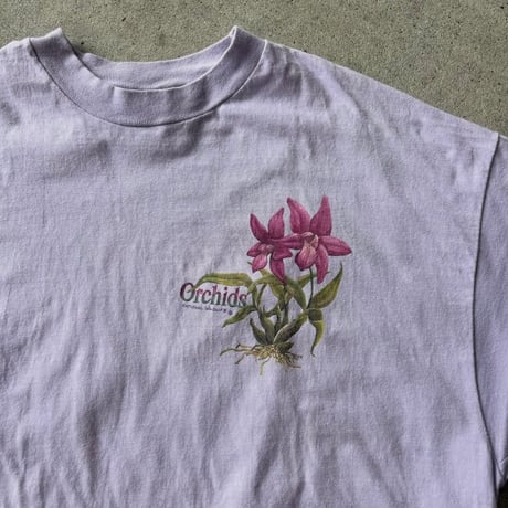 USA製 Hanes お花バックプリントTシャツ