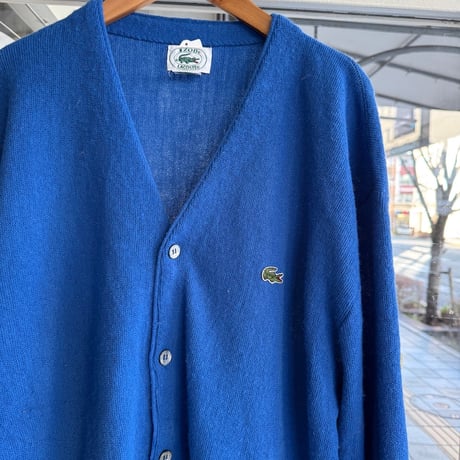 80年代 LACOSTE アクリルカーディガン XL