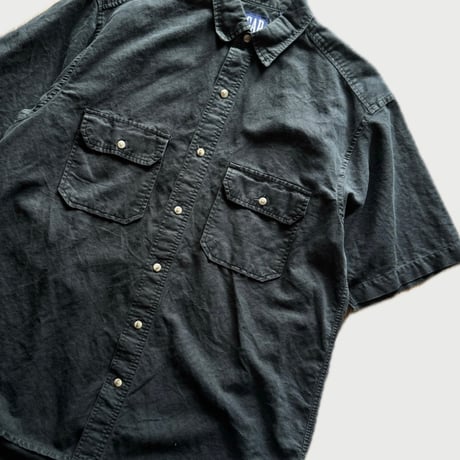 90's〜OLD GAP リネンコットン 半袖シャツ S
