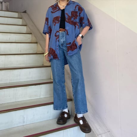 HurleyXトラ柄開襟シャツ