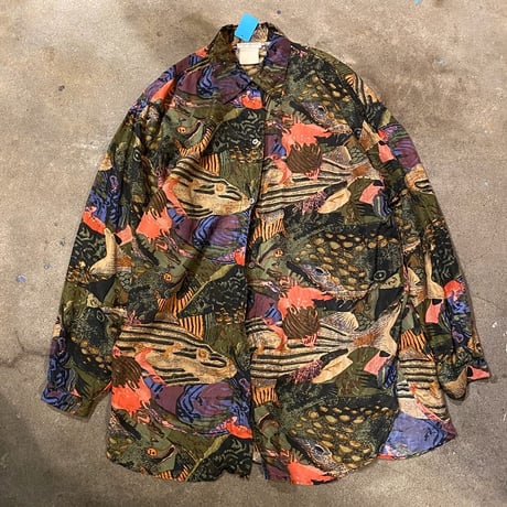 SILK柄シャツ