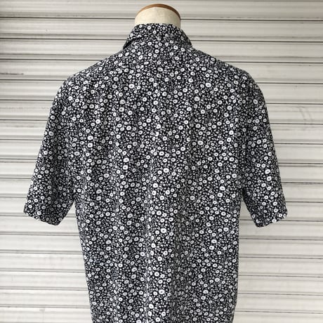 Ralph Lauren白黒花柄オープンカラーシャツ