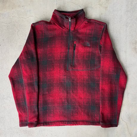 THE NORTH FACE チェック柄ハーフジップフリース