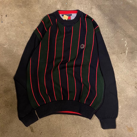 TOMMY HILFIGERストライプコットンニット