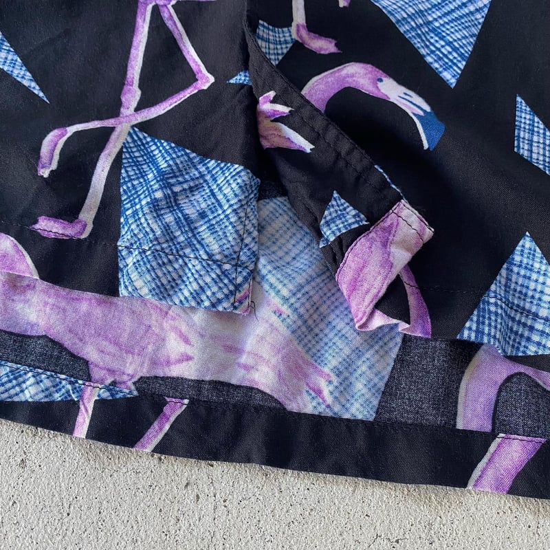 フラミンゴ柄開襟シャツ | CUSTOM FEVER