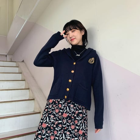 CHAPS ショールカラーコットンニットカーディガン