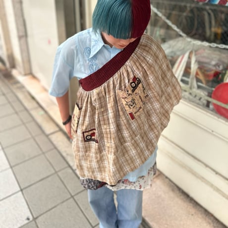 アニマルポケット付きエプロンスカート