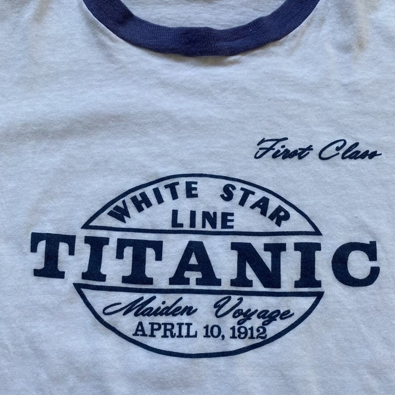 80年代〝TITANIC〟ビンテージリンガーTシャツ L | CUSTOM FEVER 80年代〝TITANIC〟ビンテージリンガーTシャツ L | CUSTOM FEVER